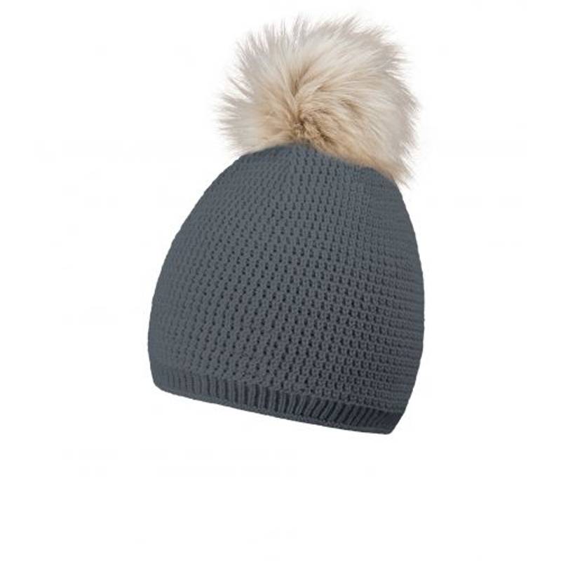 MORALES zimní čepice s bambulí, šedá MORALES zimní čepice s bambulí, šedá